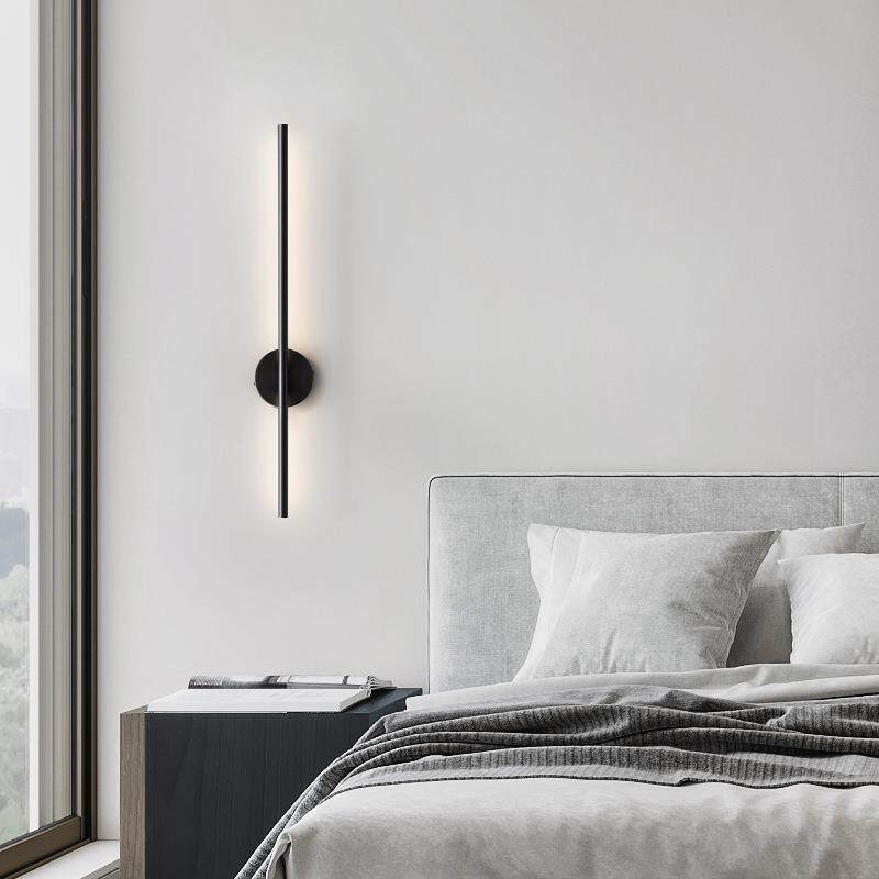 意式全铜极简轻奢客厅壁灯后现代北欧电视背景墙卧室床头长条壁灯