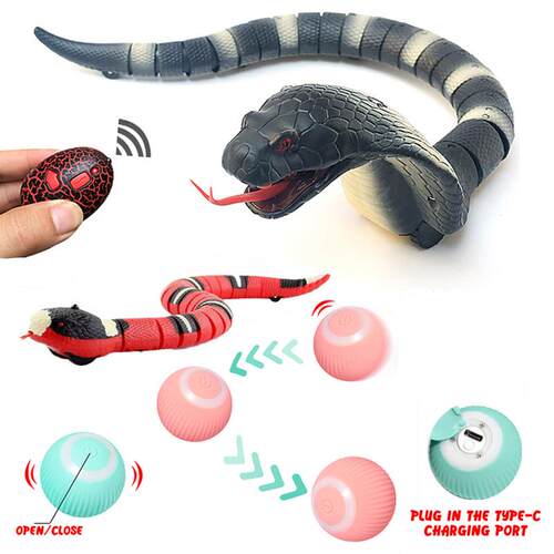 Smart Cat Toys Electric Tease Sensing Snake for Cats Interac