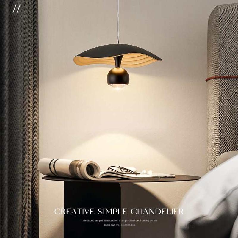 北欧轻奢餐厅卧室升降简约现代家用吧台书房客厅高级感床头吊灯