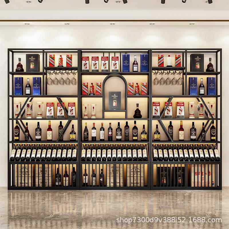 红酒CH-落铁柜子展示架轻奢艺红酒展架子酒柜酒架落地示架红酒架