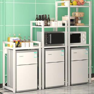冰箱置物架上方小型上面落地多层厨房置物架微波炉收纳层架烤箱架
