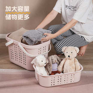 造趣熊大容量提篮母婴收纳外出家用手提透气分格一篮多用大号加厚