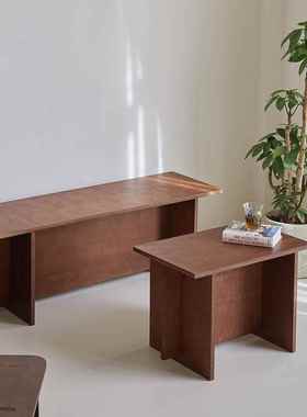 moka中古长凳家用玄关换鞋凳工作室咖啡店网红凳子实木海洋板矮凳