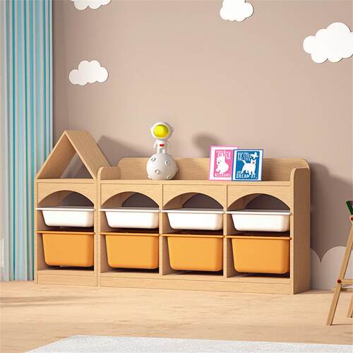 儿童玩具收纳柜木质舒法特置物储物架宝宝分类多层幼儿园整理实木