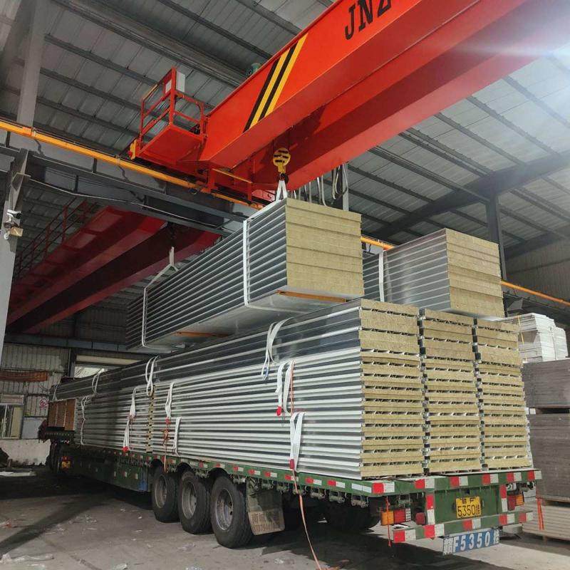 深圳厂家直销A级防火彩钢夹芯板外墙岩棉彩钢夹芯板 高强度彩钢板,基础建材,墙体外保温体系,淘宝优惠券,粉丝福利购,淘宝优惠卷