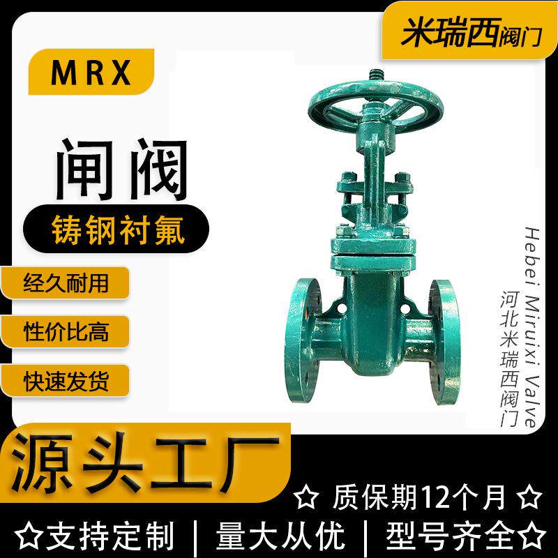 铸钢衬四氟闸阀耐腐蚀法兰式钢制Z41F46-16C厂家供应河北