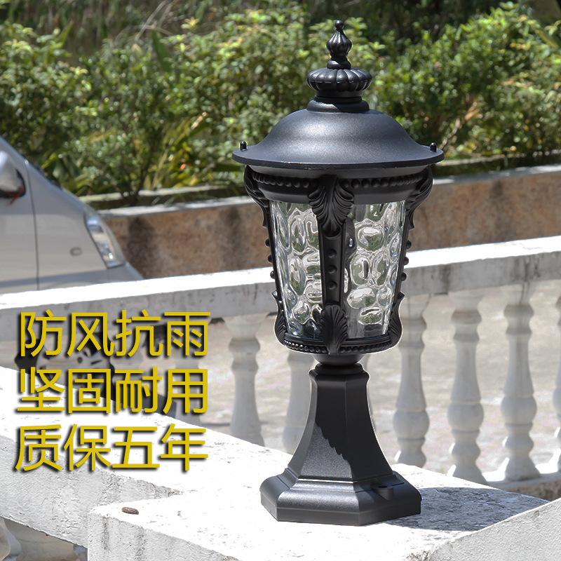 户外围墙灯柱头灯防水庭院灯别墅门柱顶灯欧式室外大门墙头灯led