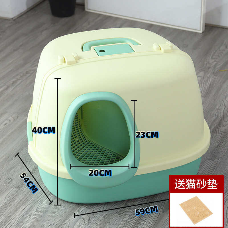厕所半自动拉屎超大盆猫猫特大号用品砂盆抽屉式大号全封闭防臭猫