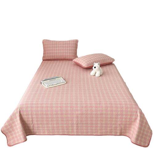 纯棉加绒床盖双面可用床盖三件套榻榻米棉加绒床盖夹棉防滑床单子