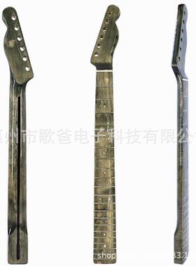 乐器配件电吉他琴柄TL虎纹枫木背中线擦色本色亮光的21品一