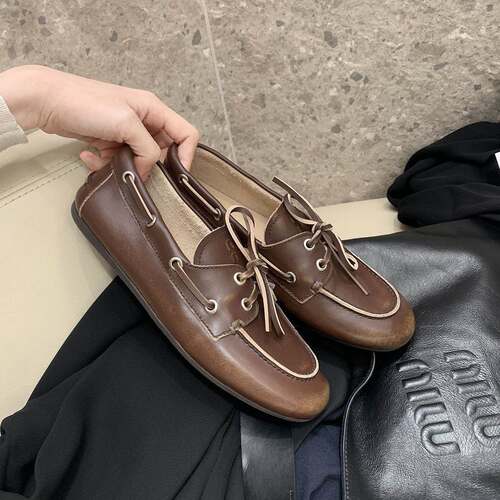 Women's Midge Boat Shoe Flats with Memory Foam Insole -