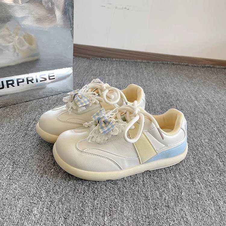 蝴蝶结ins丑萌芒果皮面老爹鞋