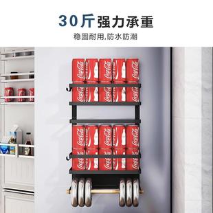 磁吸冰箱置物架侧收纳侧壁挂架多功能家用厨房纸巾架保鲜膜收纳架