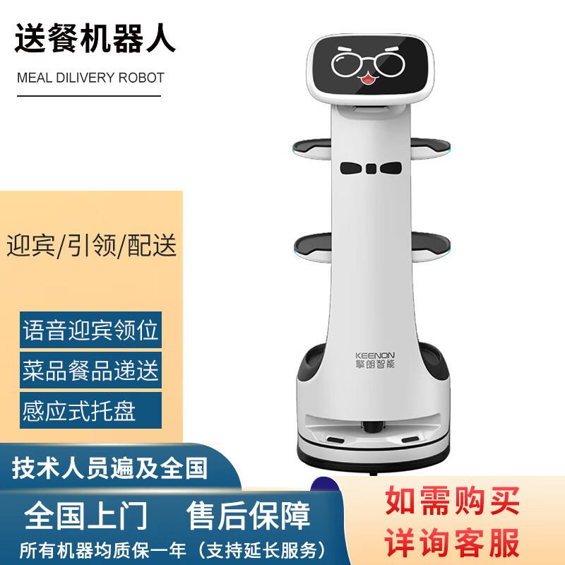 飞鱼送餐机器人无轨道全自动送菜端菜收盘子送餐车服务员机器人写