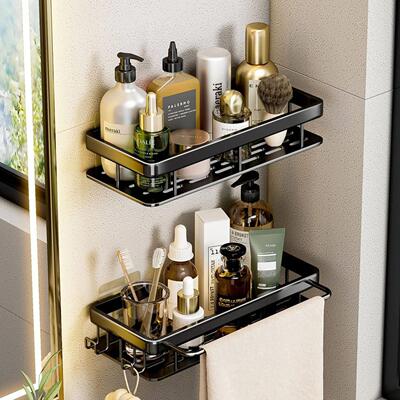 Bathroom Shelf No Drill Wall Mounted Shampoo Bottle Shower C