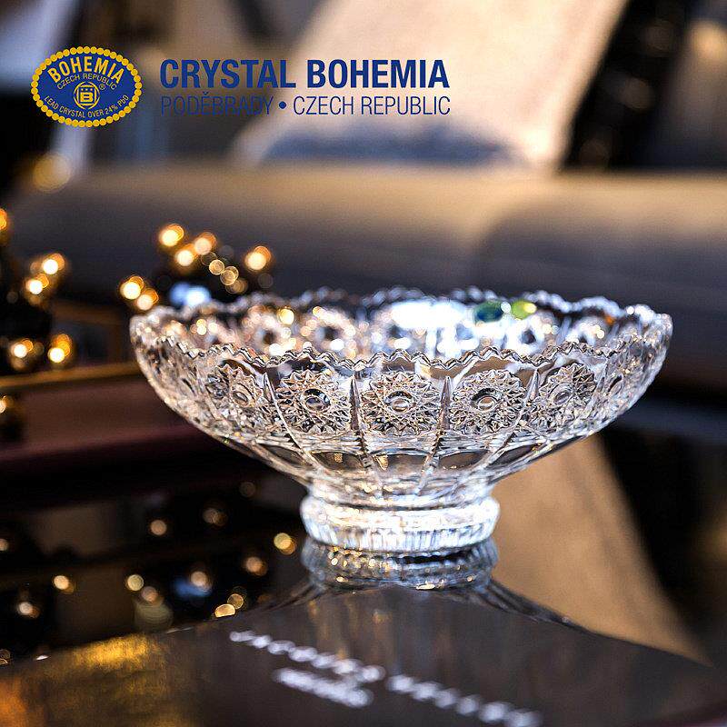 BOHEMIA 捷克进口水晶玻璃创意家用果盘果斗果盆 客厅茶几果盘