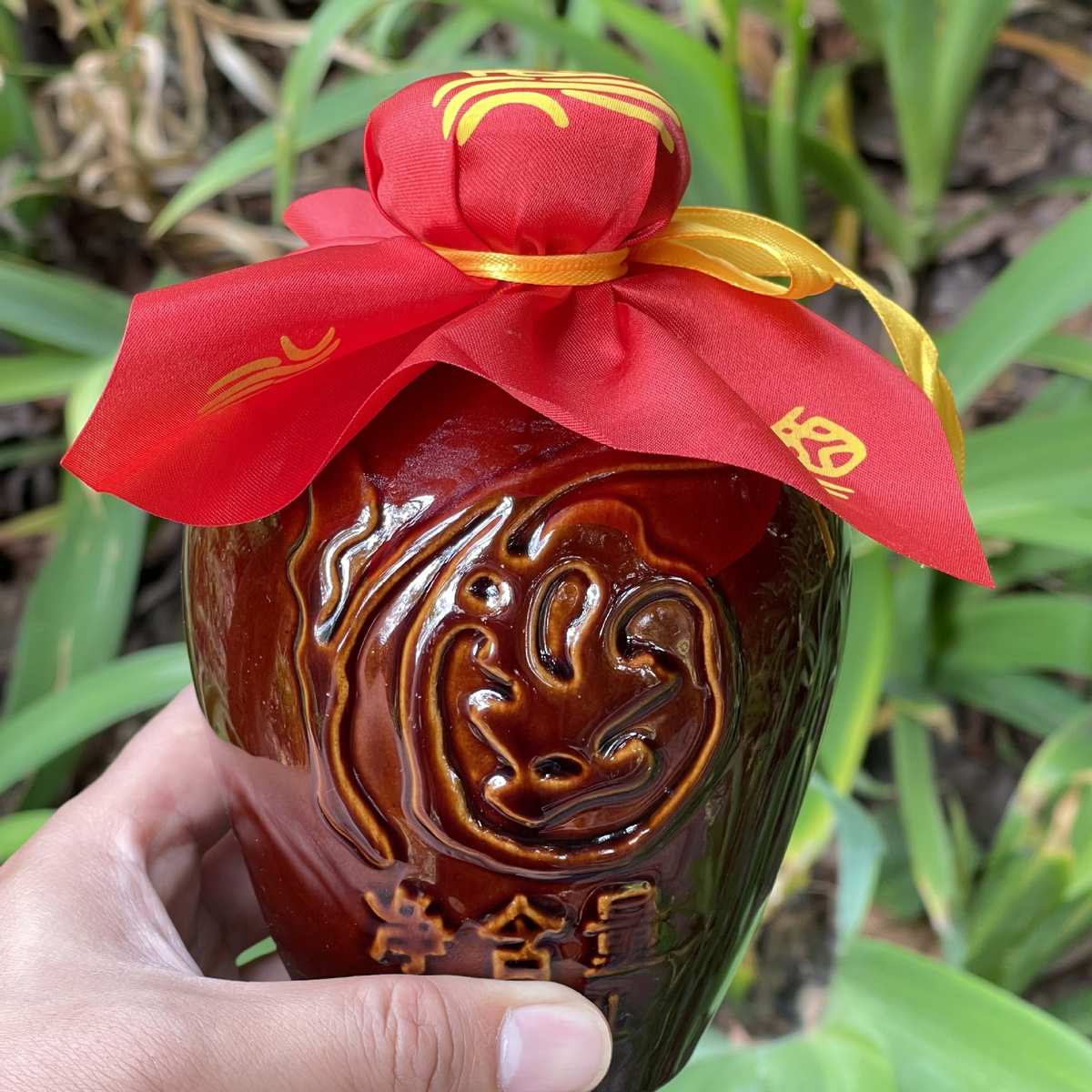 家用陶瓷酒瓶带密封盖空酒瓶六个装带包装箱防震防摔婚庆宴席酒瓶