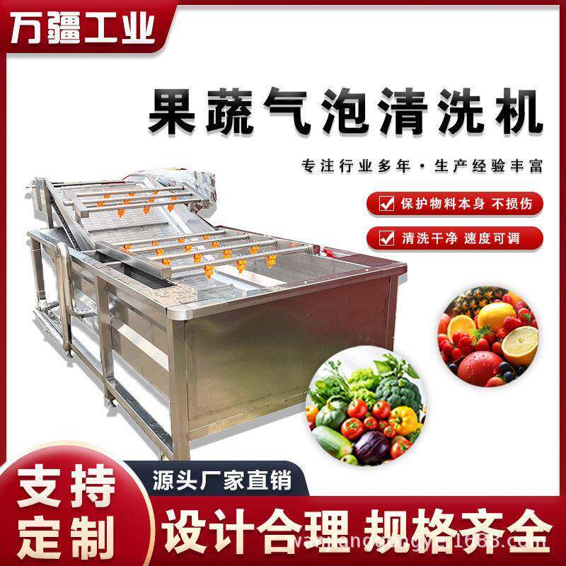 商用橘设子万疆气泡清洗机 喷淋式蓝莓加洗去杂清备 山野菜工流水
