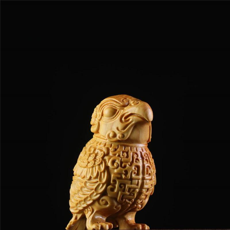 摆件工黄杨乍春秋战国6b76居家实木弄子鸟装饰小尊 木雕雕刻仿古