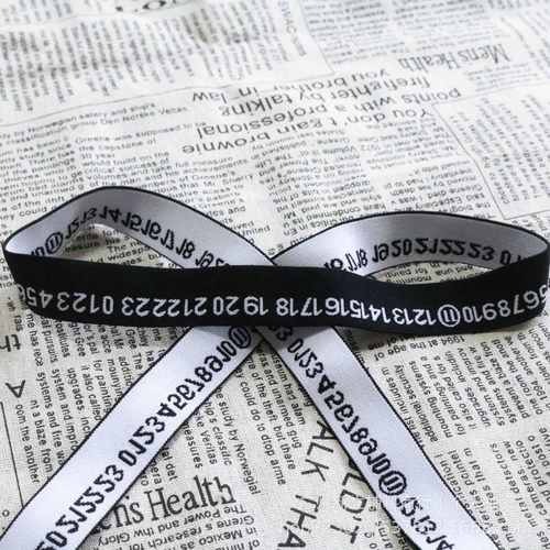 厂家直供2.5CM尼龙数字提花松紧带弹力织带橡筋裤腰带裙服装辅料