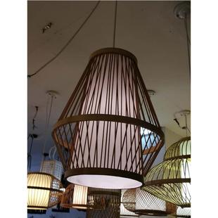 广东翁源县新丰县遂溪县新款景区客栈竹编吊灯餐厅中式竹艺小吊灯