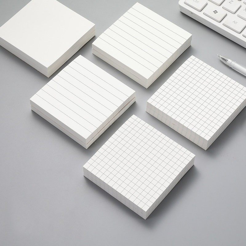 便利贴记事贴空白留言本粘性强ins学生用横线便签本韩国可爱便签纸可撕N次贴日系贴纸牛皮纸办公小本子厚简约