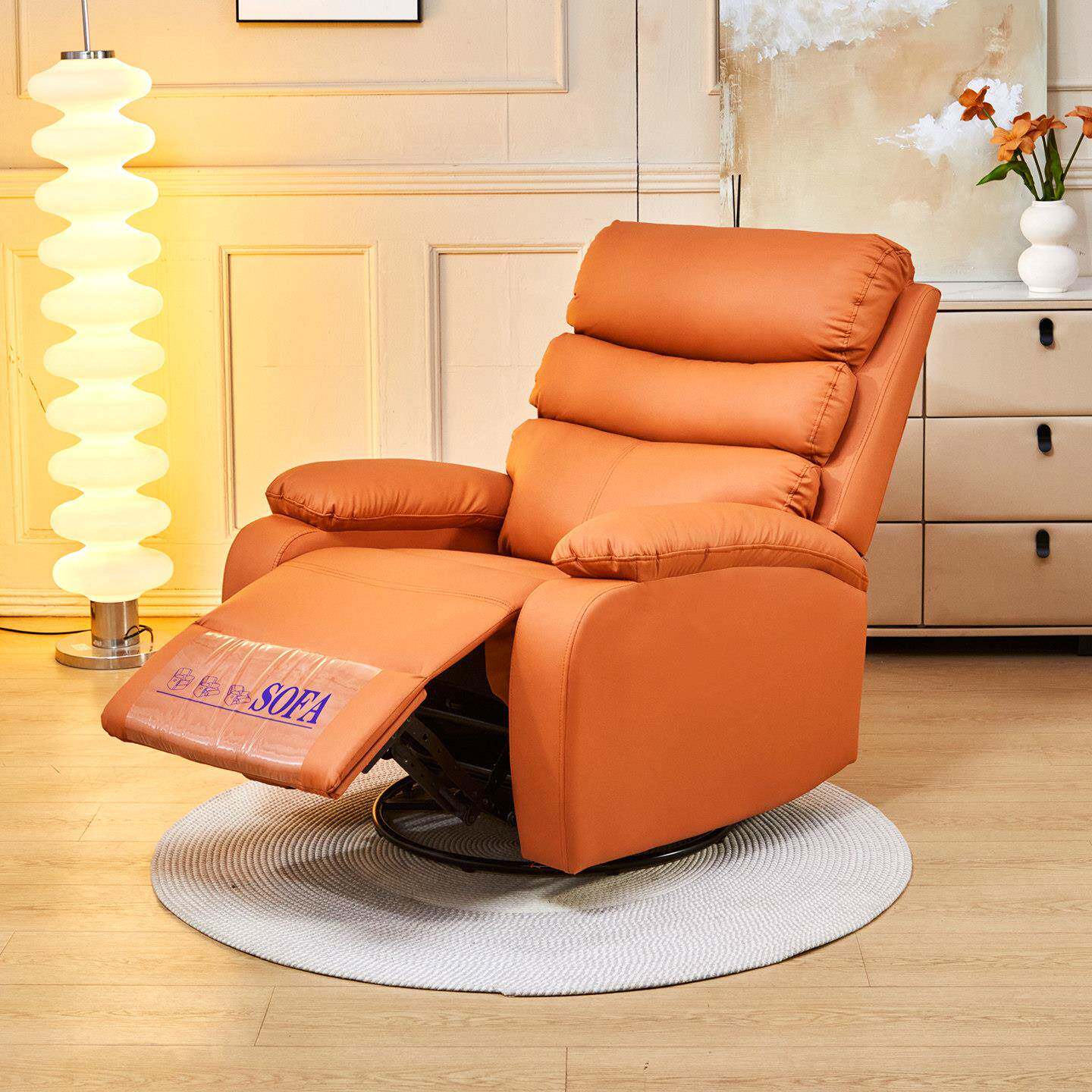 多功能单人沙发椅可睡可躺小户型太空舱懒人椅客厅可摇转休闲椅子