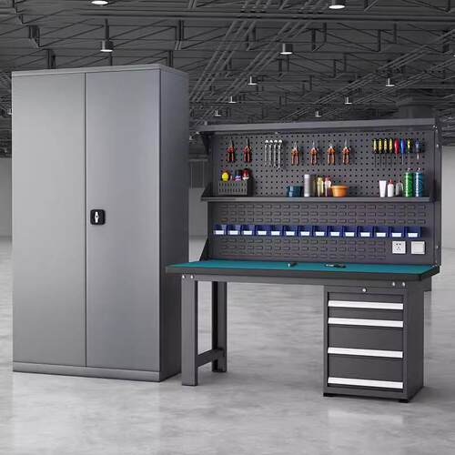 重型防静电工作台不锈钢钳工台工具车间维修操作台实验室桌子带灯