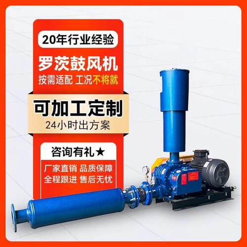 三叶罗茨鼓风机加工定制化工水产污水粮食输送多工况罗茨鼓风机