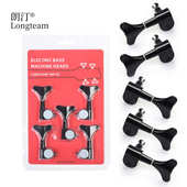 朗汀五弦电贝司封闭弦钮5颗装 黑色银色贝斯鱼尾弦准全金属卷弦器