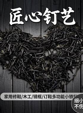 黑色鞋钉方形小铁钉小号木工板秋皮钉三角钉尖钉修订迷你补鞋钉子