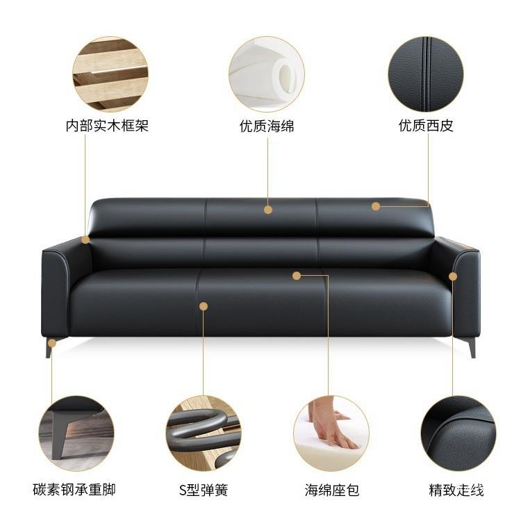 办位公三沙依冰人?5发现代简约会客几接待人小户型办公室商务猫抓