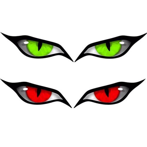 Supernatural Eyes Stickers 1/2 Double Red Eye Design Car