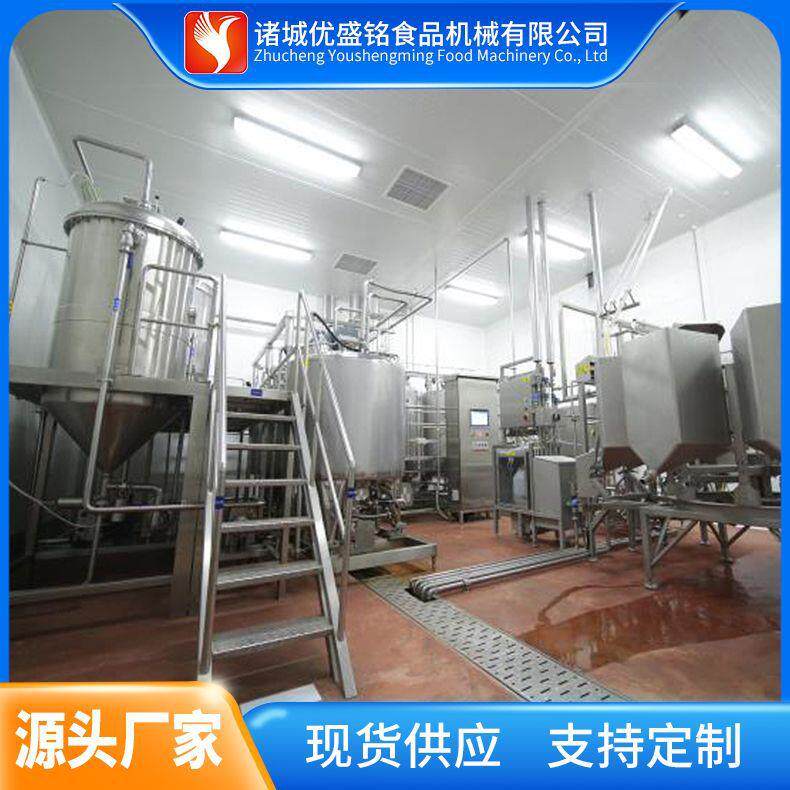 大型预蒸鸡血红脱气生产线 标准化盒装牛血豆腐灌装机器
