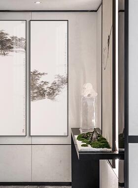 酒万QZ202207壑千岩新中式店大堂组画关山水装玄饰画商业空间水合