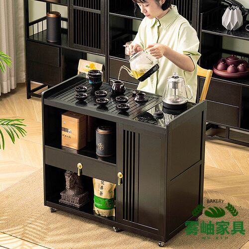 茶可移动新中式茶茶桌家用放阳办台泡茶桌一IID整套公室茶水柜小