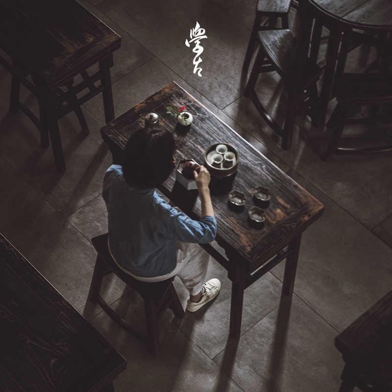 学古|折叠课堂 中式仿古漆榫卯结构收藏家具茶书画琴桌高度可调节