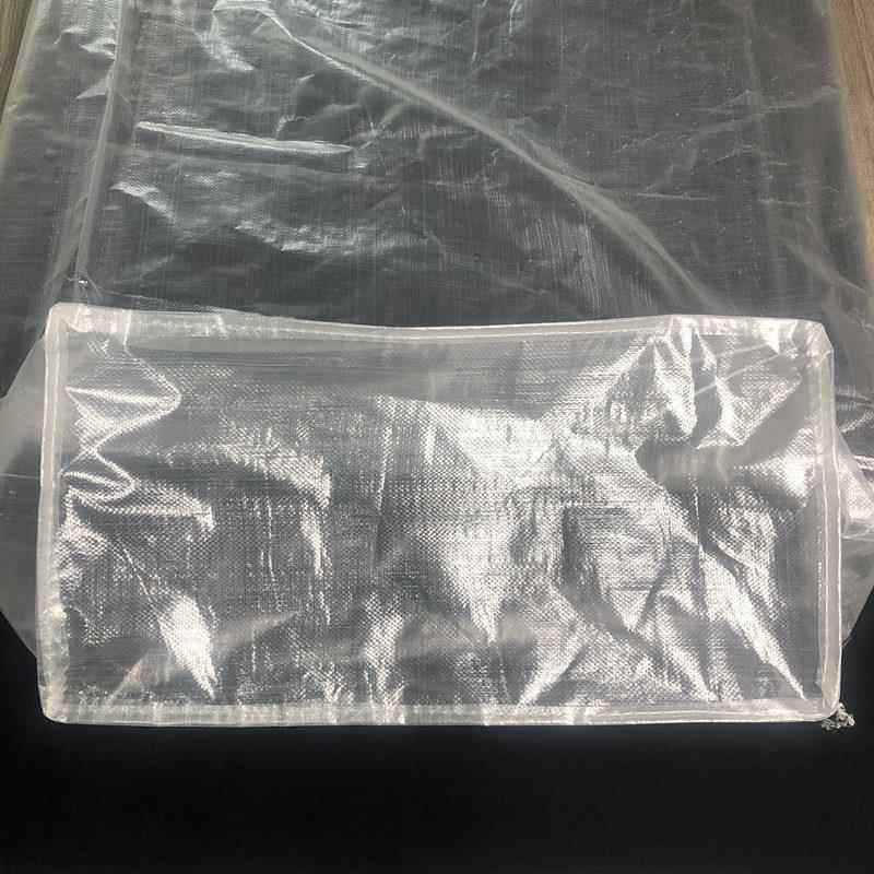 方底塑料编织袋透明防水正方形纸箱包装布料卷材袋束口抽绳蛇皮袋