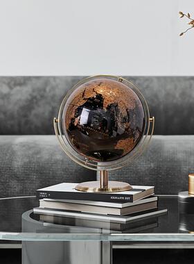 轻奢高档地球仪摆件酒柜办公室书房桌面玄关客厅家居软装饰品礼品