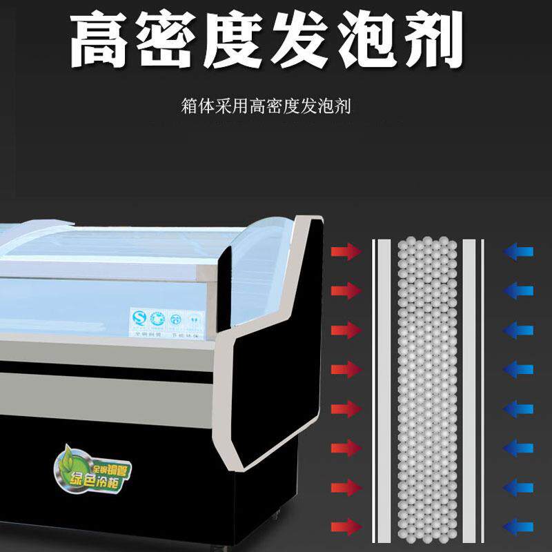 鲜肉点菜柜弧形玻璃门展示柜水果保鲜柜牛羊猪肉冰柜鲜肉展示柜