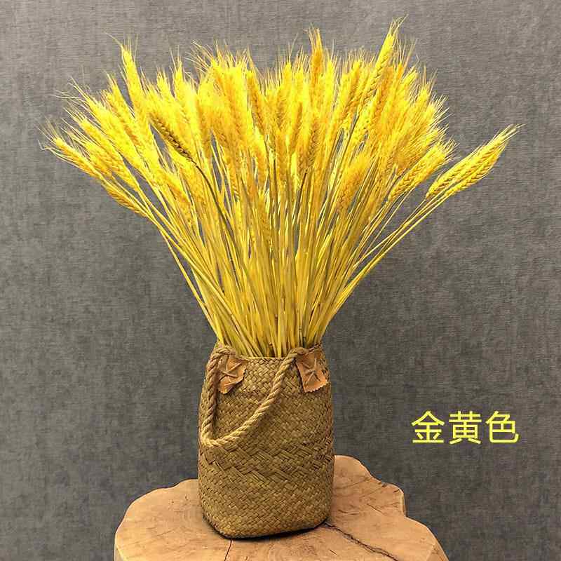 大麦干花花艺金黄色麦穗婚礼婚庆商场开业diy场地布置永生花