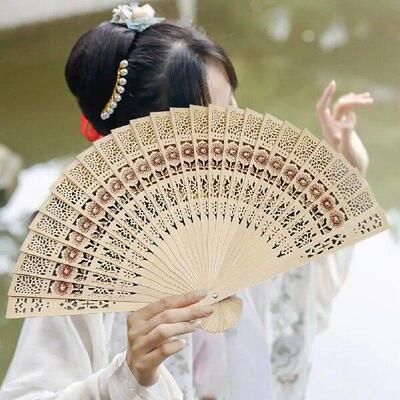 Wedding Folding Fan Chinese Style Wooden Folding Fan for