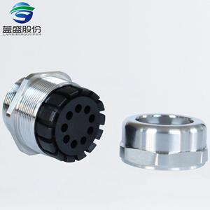 蓝盛 九孔不锈钢电缆防水接头M40PG36DN32DN38系列多孔金属格兰