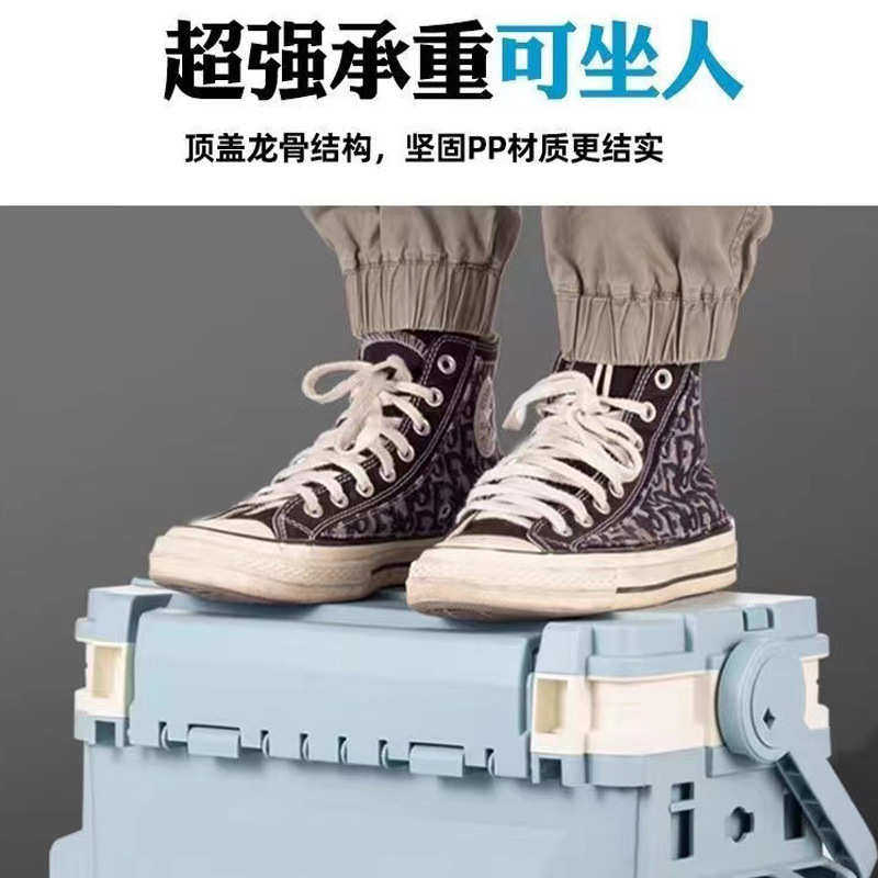 钓箱新款多功能路亚钓箱海钓矶钓插杆钓鱼收纳箱可坐大容量垂钓箱