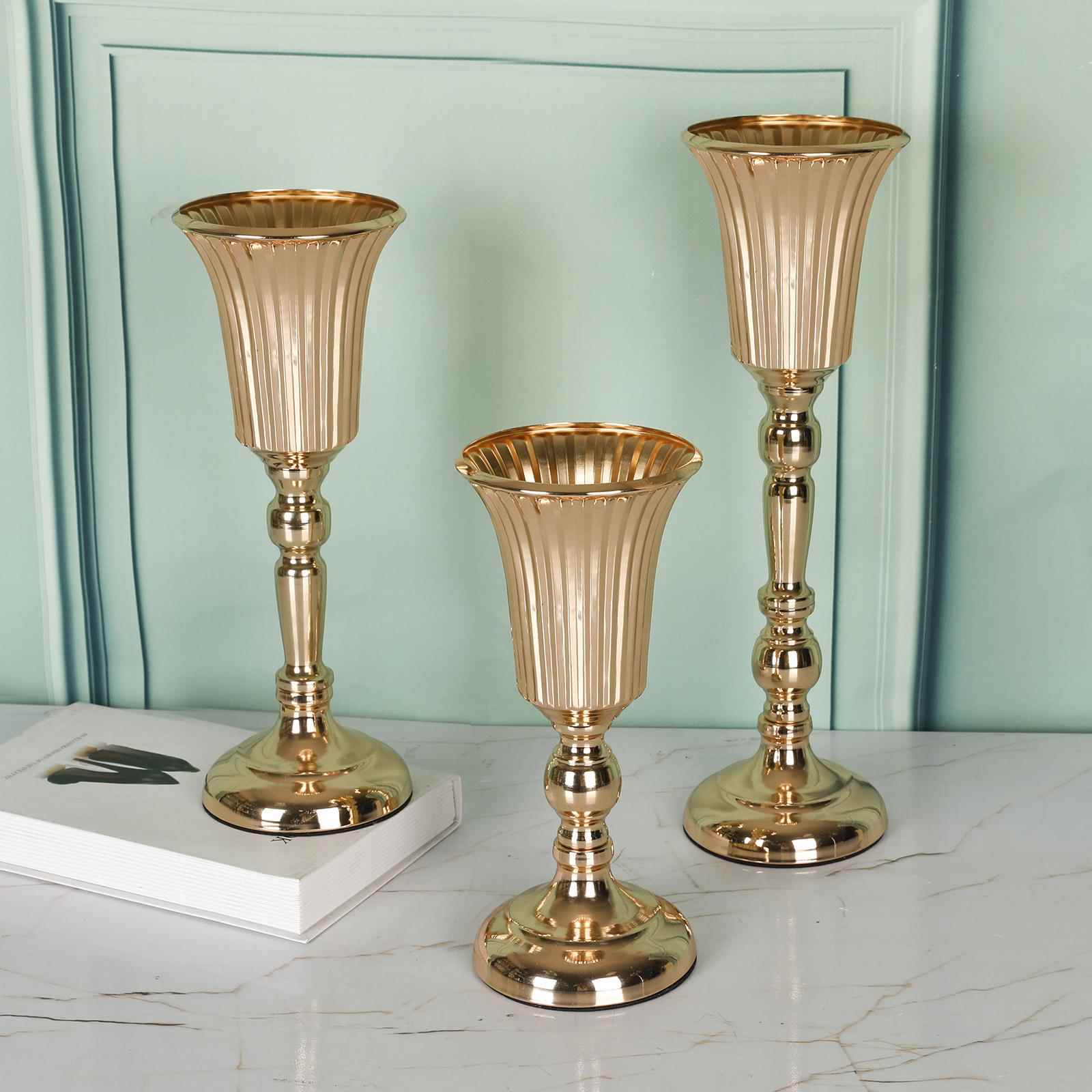 婚庆道具欧式铁艺花器主桌装饰插花器签到台水晶桌花器皿花架摆件