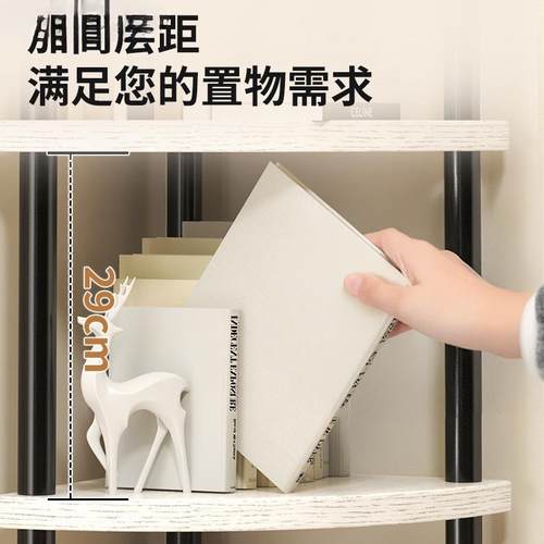 置物架餐厅收角纳架落地卧室墙柜客厅转角柜三VCX角形拐角角书架