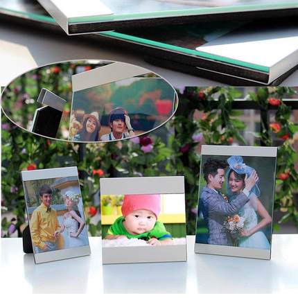 新款直销金属铝合金相框56寸7寸8寸10寸婚纱照摆台礼品