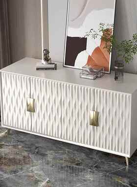 简约风玄风关柜餐VRK边柜轻奢储物柜电视柜客厅水茶柜实柜木边收