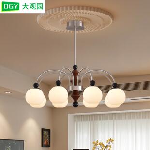 Vintage客厅吊灯侘寂风美式 复古简约魔豆卧室餐厅客厅大厅灯357L