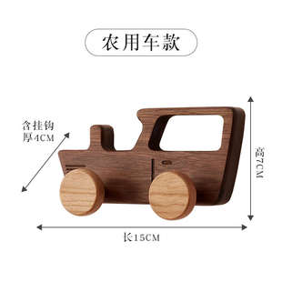 墙上架壁挂入户门挂衣衣服后进门玄关门钩衣帽9wor挂衣实木黑胡桃